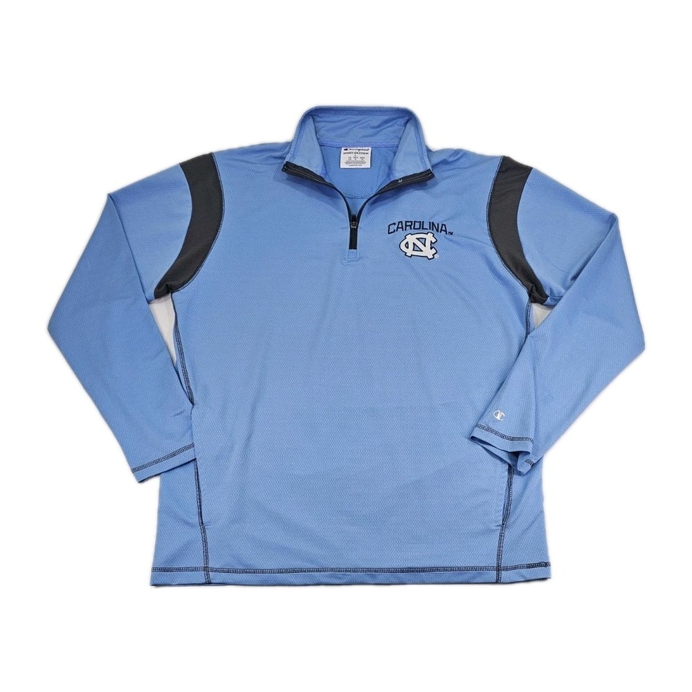 University Of North Carolina Mens L Champion Blue UNC 1/4 Zip Pullover jacket